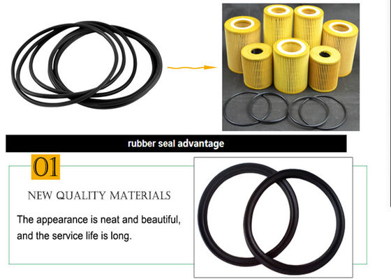 27MPa 필터 O 링 12mm X 12mm 삼각형 스트립 씰링 고무 링